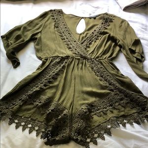 Olive green romper